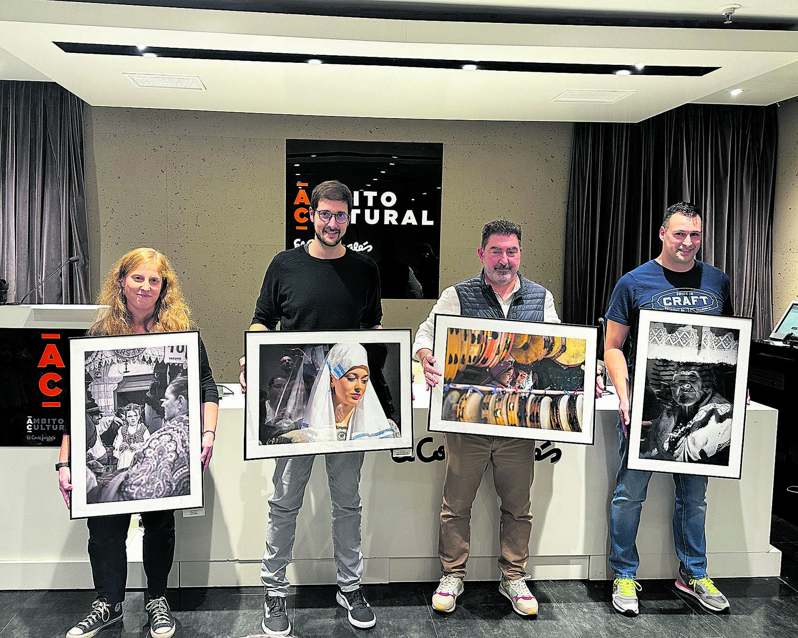 Los cuatro ganadores del Maratón Fotográfico Reino de León. | L.N.C.