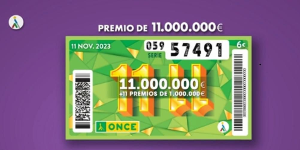 Número premiado en el Extra 11 del 11 de la ONCE 2023, que ha sido vendido en León. | ONCE