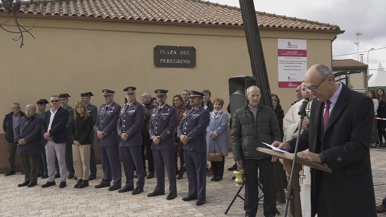 Inauguración este sábado de la plaza del Peregrino en San Martín del Camino. | L.N.C.