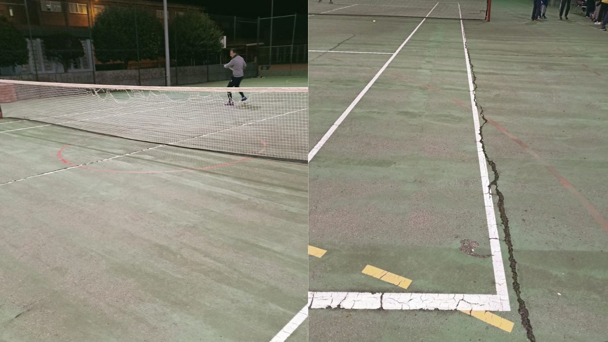 Estado de las pistas de tenis. | L.N.C.