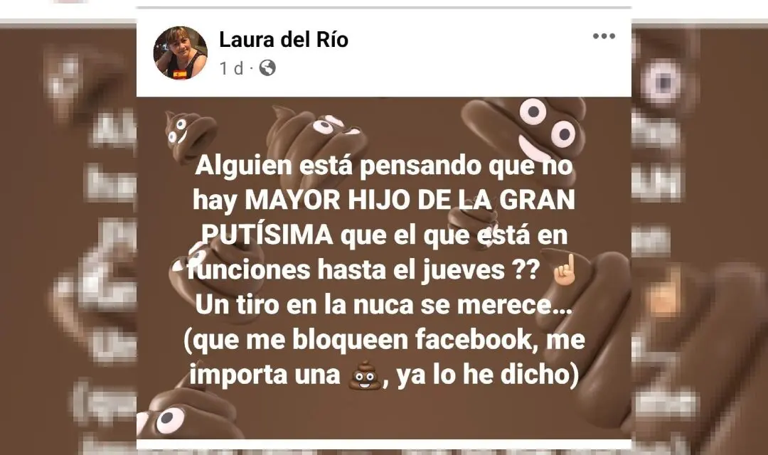 Mensaje publicado por la concejala del PP en su cuenta de Facebook.