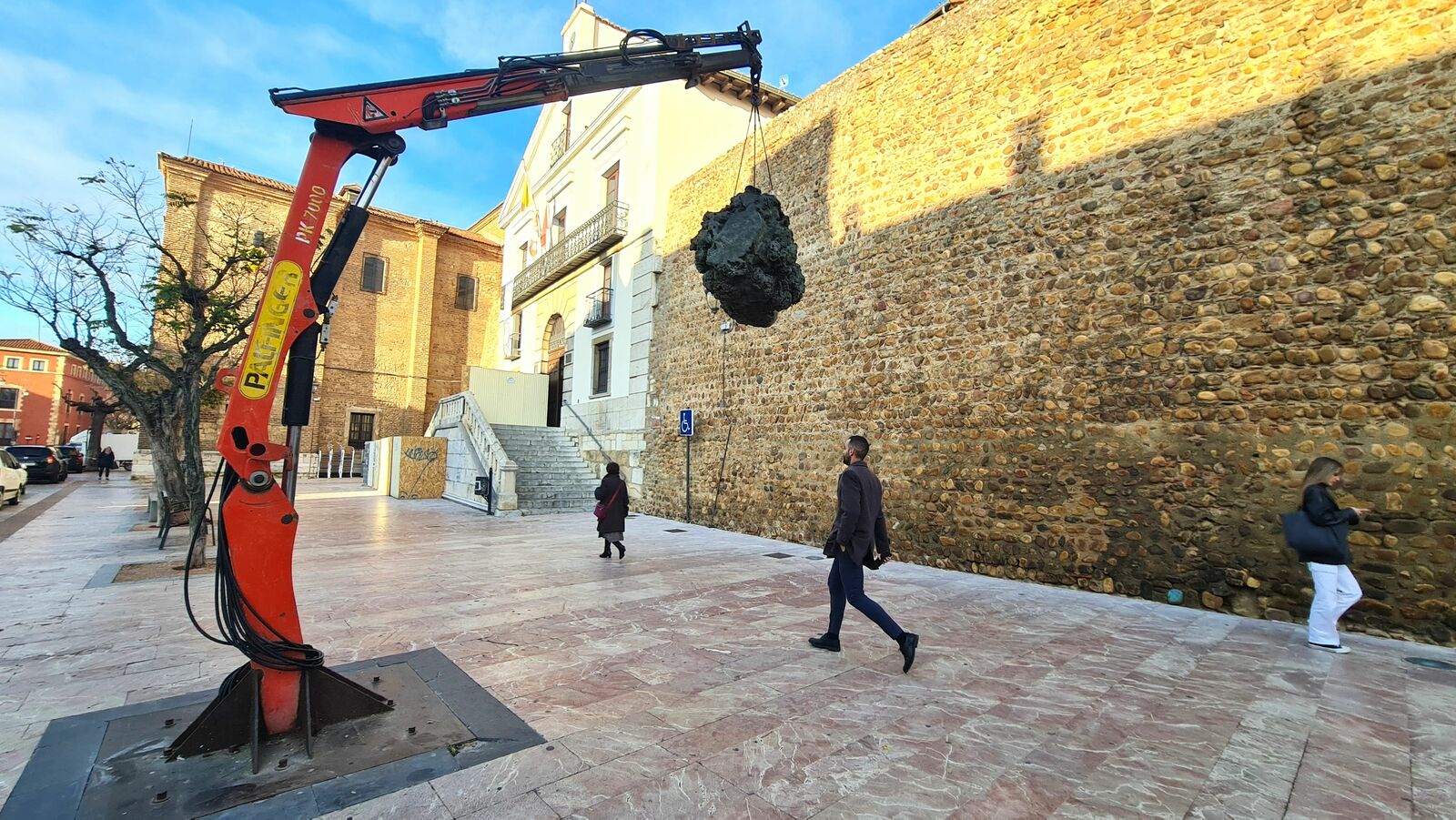 La pieza del Rinoceronte en la Plaza Puerta Castillo. | L.N.C.