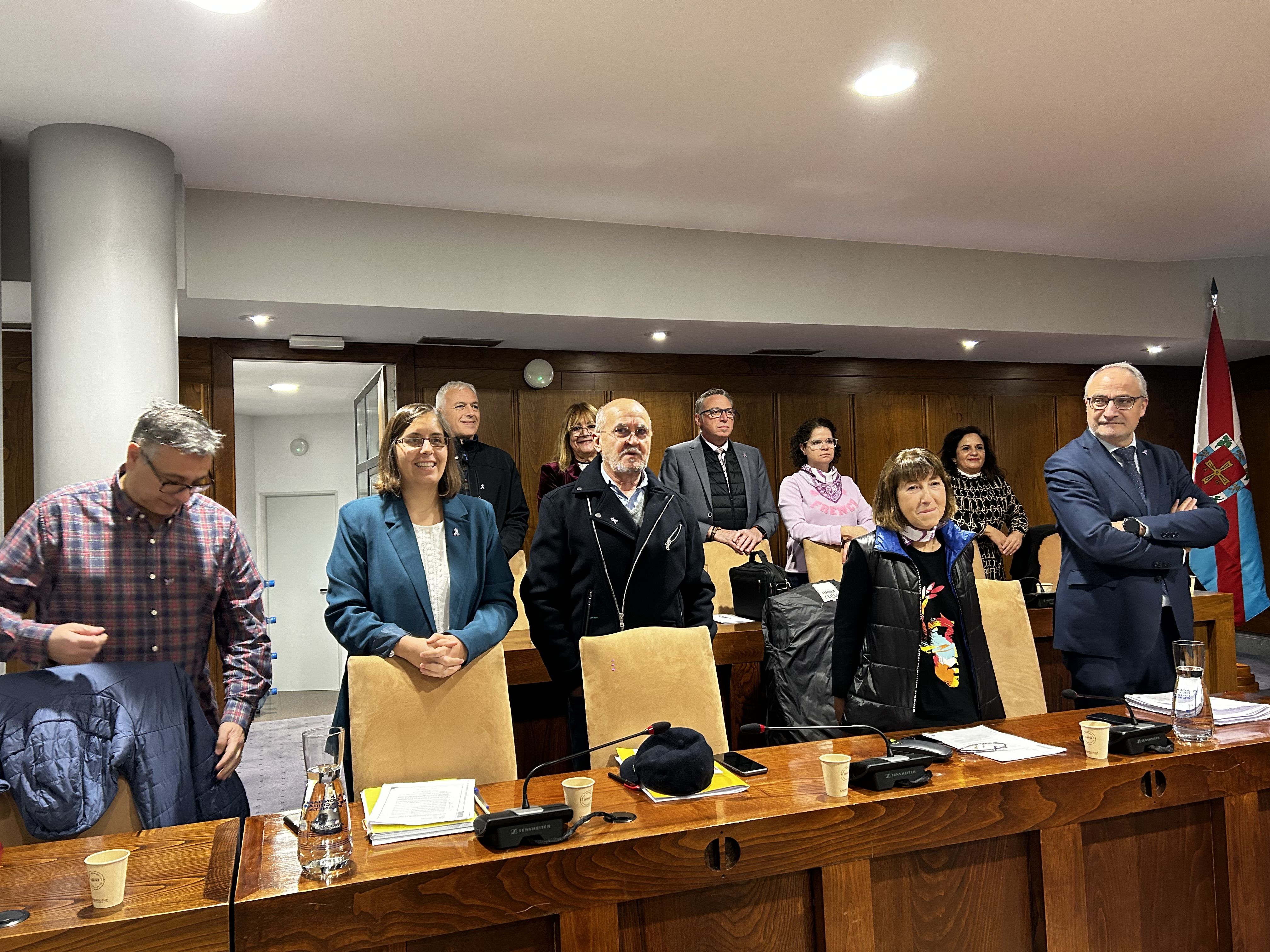 El grupo socialista en el pleno del Ayuntamiento de Ponferrada.