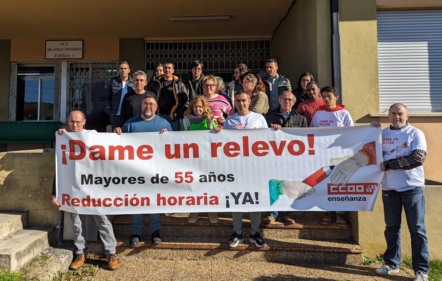 Protesta en el Instituto Beatriz Ossorio de Fabero.