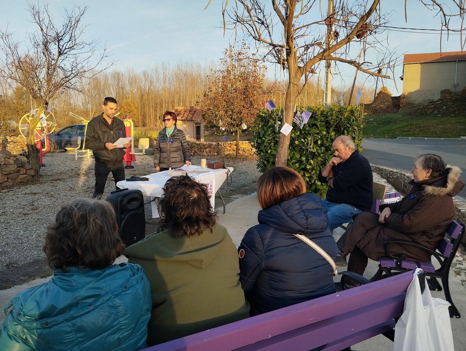 El acto realizado en el parque de Otero de Escarpizo. | L.N.C.