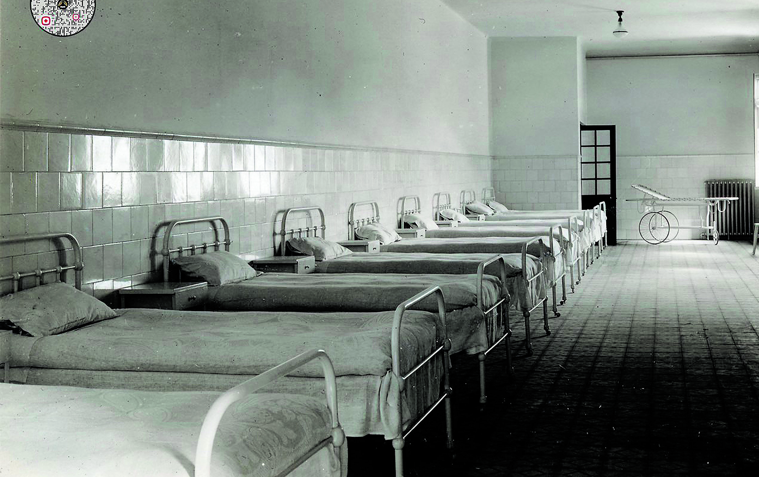 Las ocho camas del hospital Izaguirre de Hulleras de Sabero. | L.N.C.