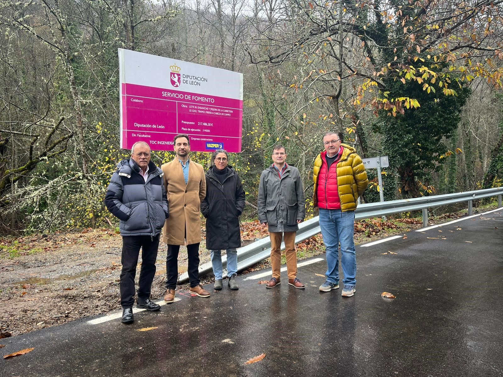 Recepción de la mejora de la carretera a Friera.