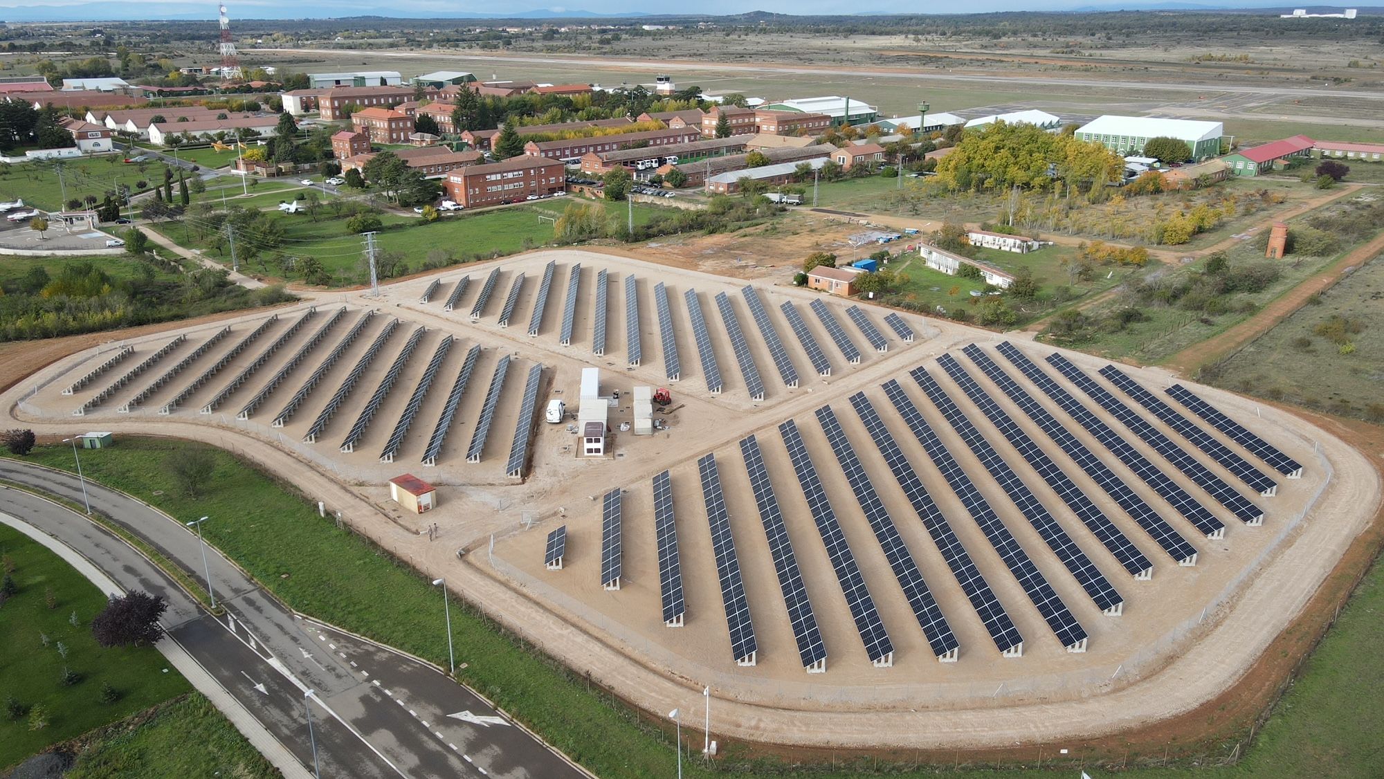 Imagen aérea de la planta solar.