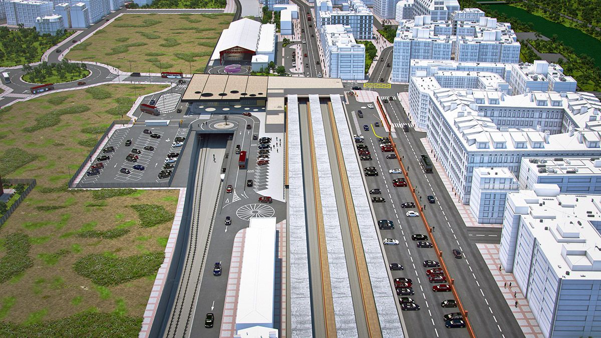 Infografía que muestra el estado que presentará la zona ferroviaria después de la integración. | ADIF