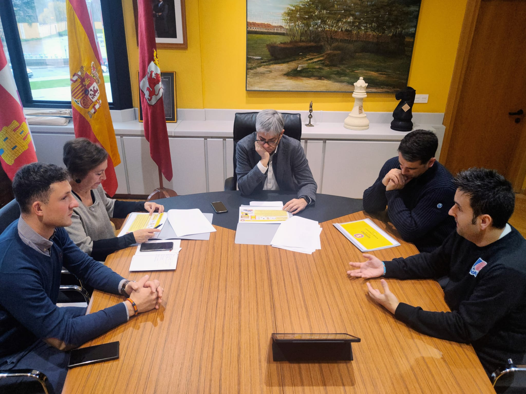 Un instante de la reunión.