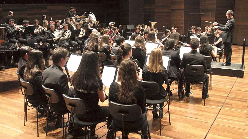 Actuación de la Banda del Conservatorio de Música de León en el Auditorio. | JUAN LUIS GARCÍA