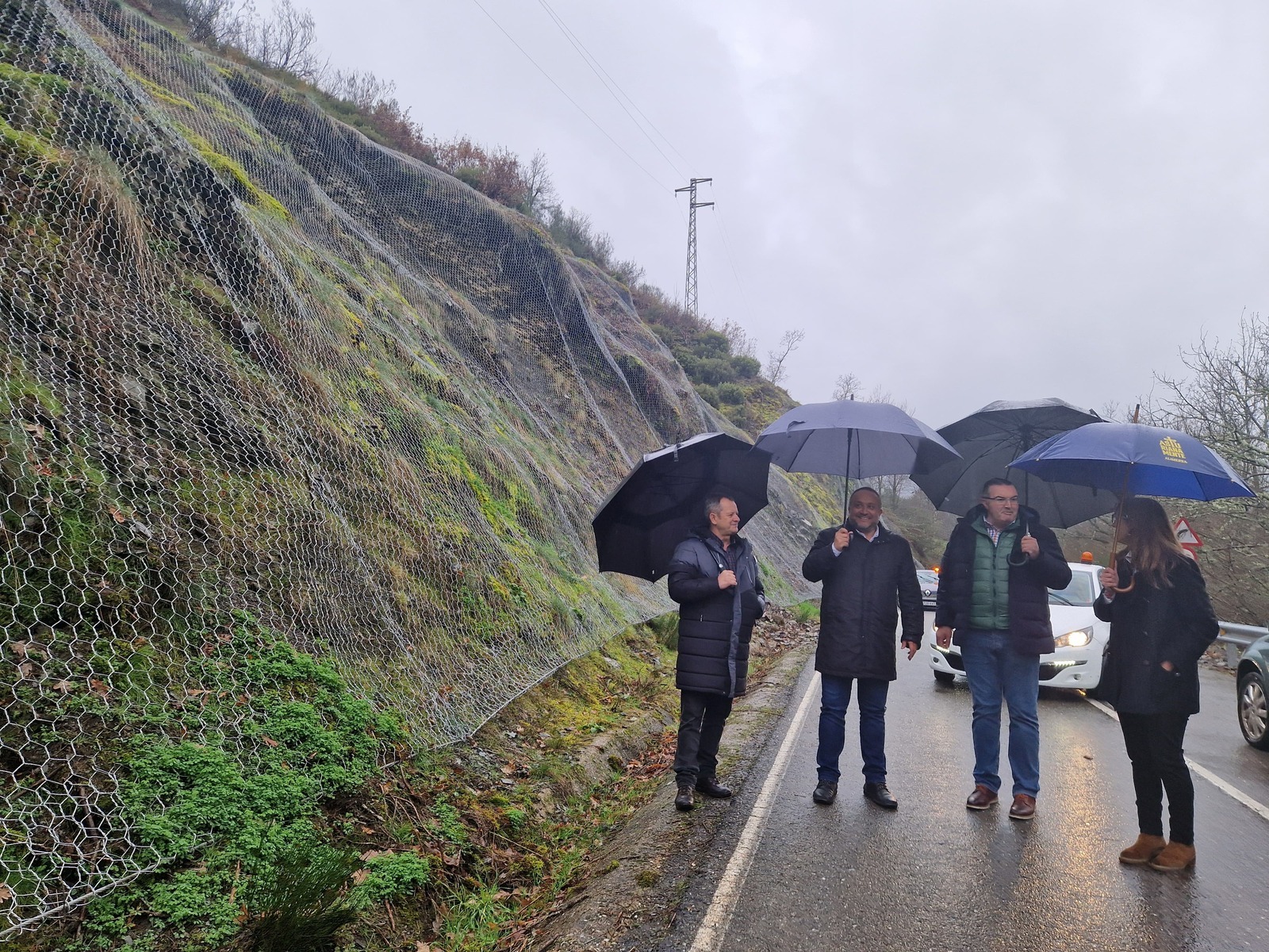 Visita de la delegación de la Diputación a Colinas del Campo.