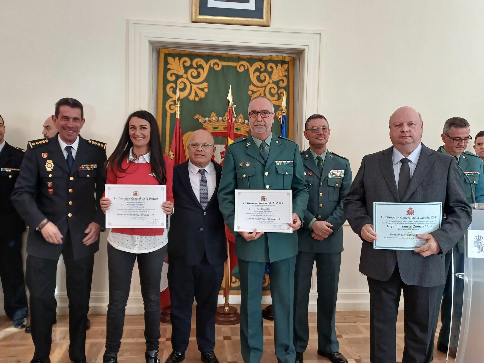 El teniente de la Guardia Civil José Blanco Díaz recibió uno de los reconocimientos.