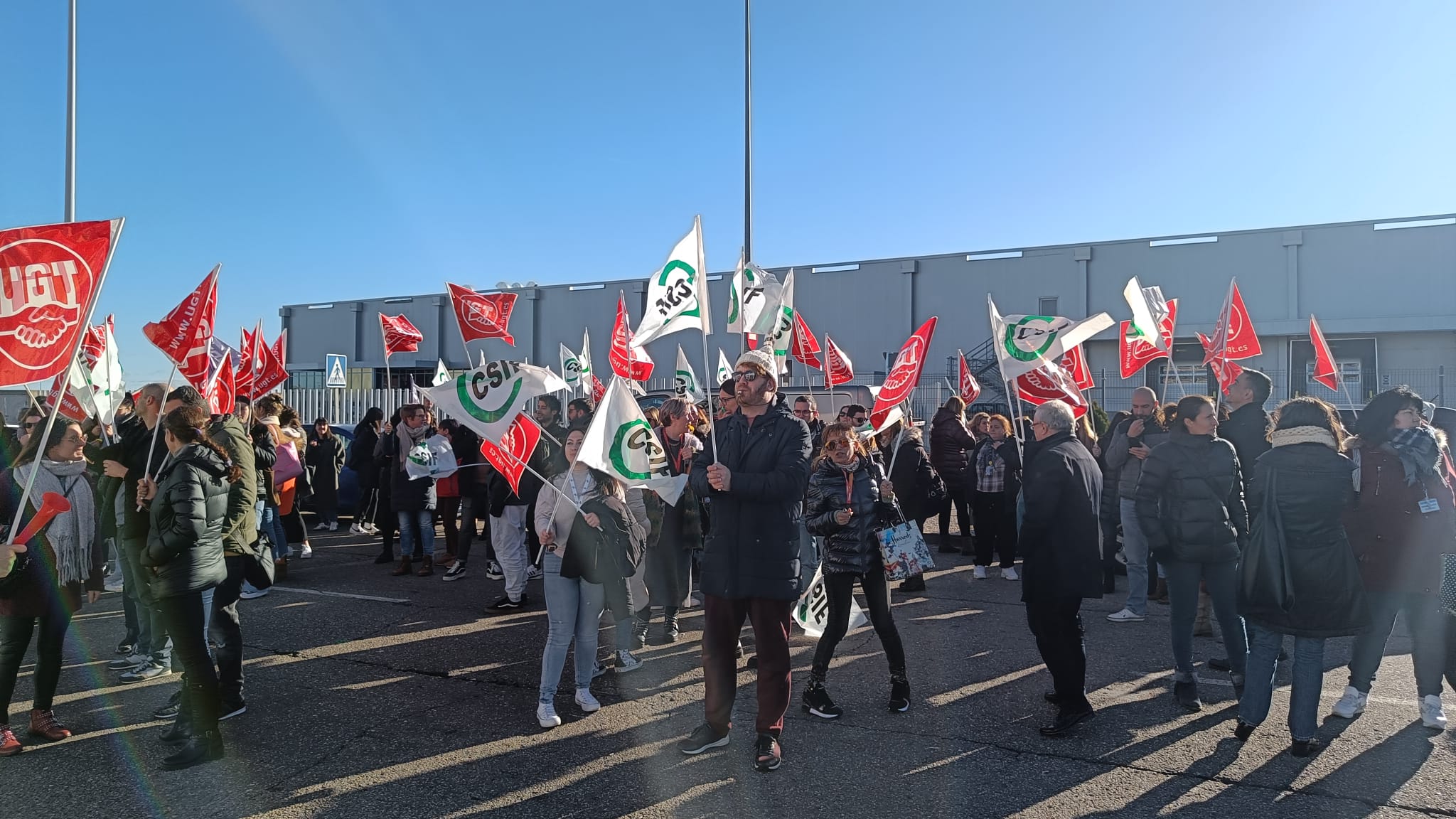 Los trabajadores se han concentrado este jueves. | L.N.C.