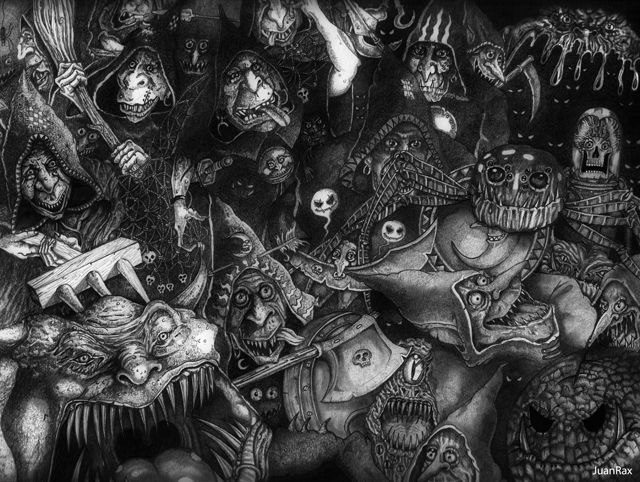 Un fragmento de 'El reino de los monstruos' del ilustrador JuanRax.