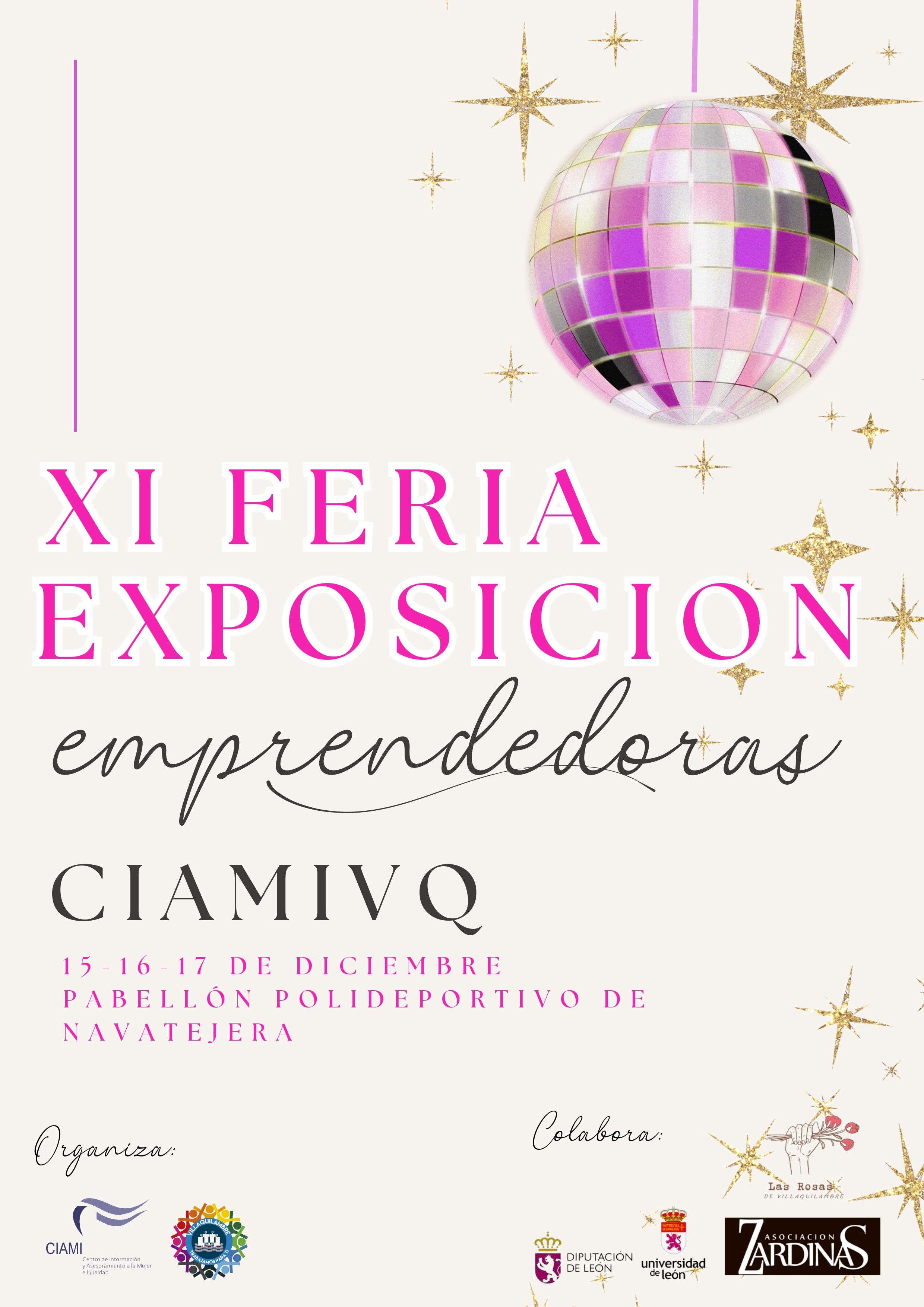 Cartel de la XI Feria y Exposición Emprendedoras de Villaquilambre.