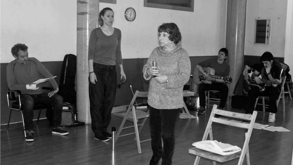 Un momento de los ensayos de la pieza 'Intimas' a cargo de Teatro Abierto.