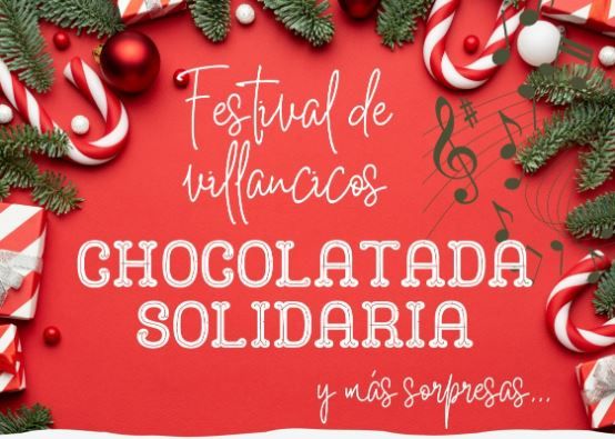 Cartel de la chocolatada solidaria.