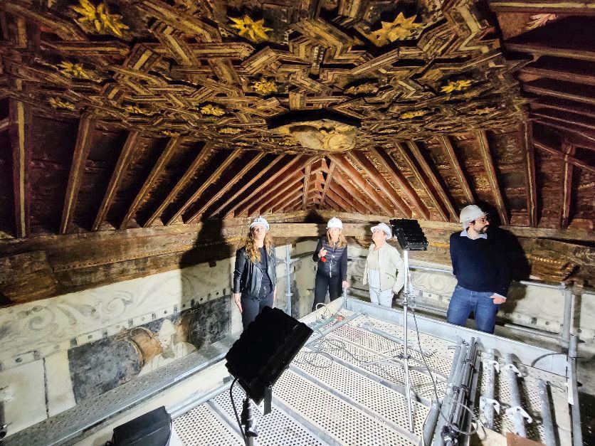 Restauración del artesonado mudéjar de la iglesia de Villacé. | L.N.C.