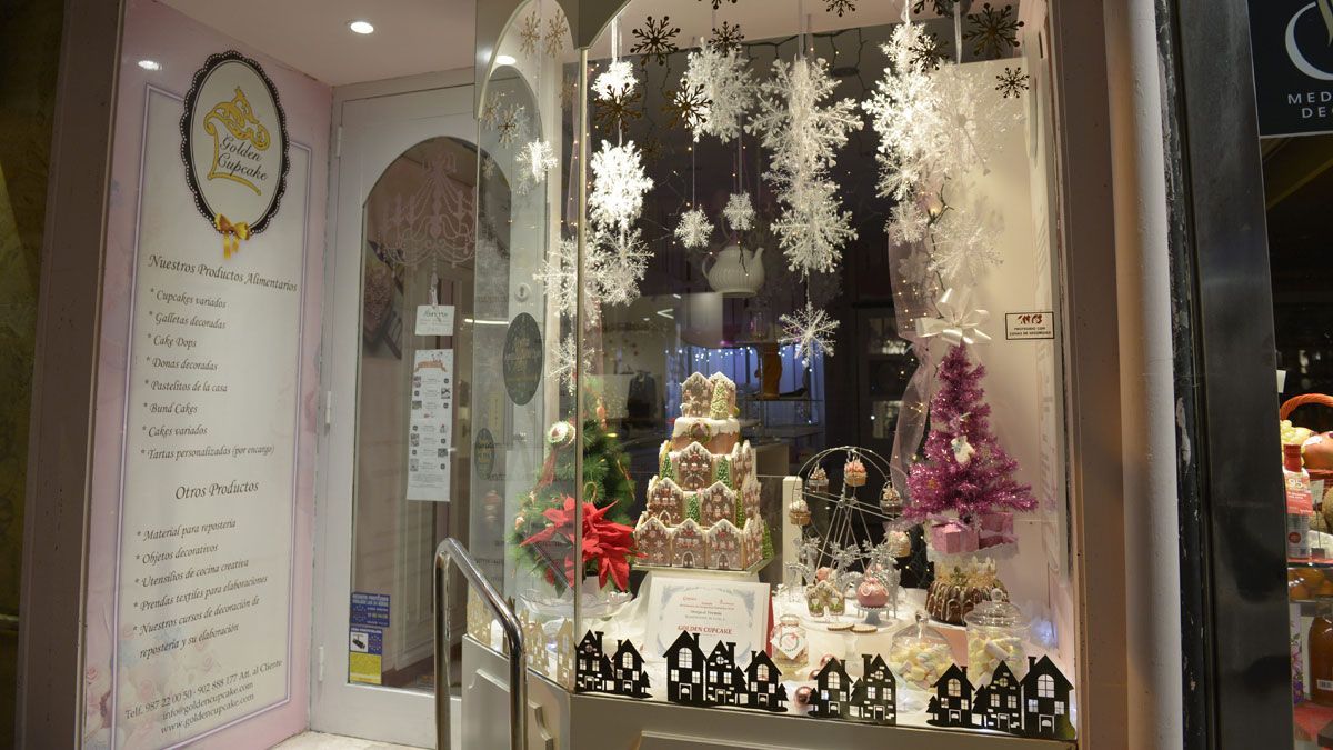 Escaparate de un comercio de León decorado por Navidad en una edición anterior. | L.N.C.