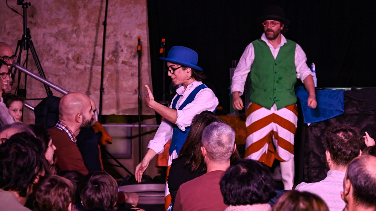 Una de las actuaciones del Festival León Vive la Magia de este lunes en el Palacio del Conde Luna. | SAÚL ARÉN