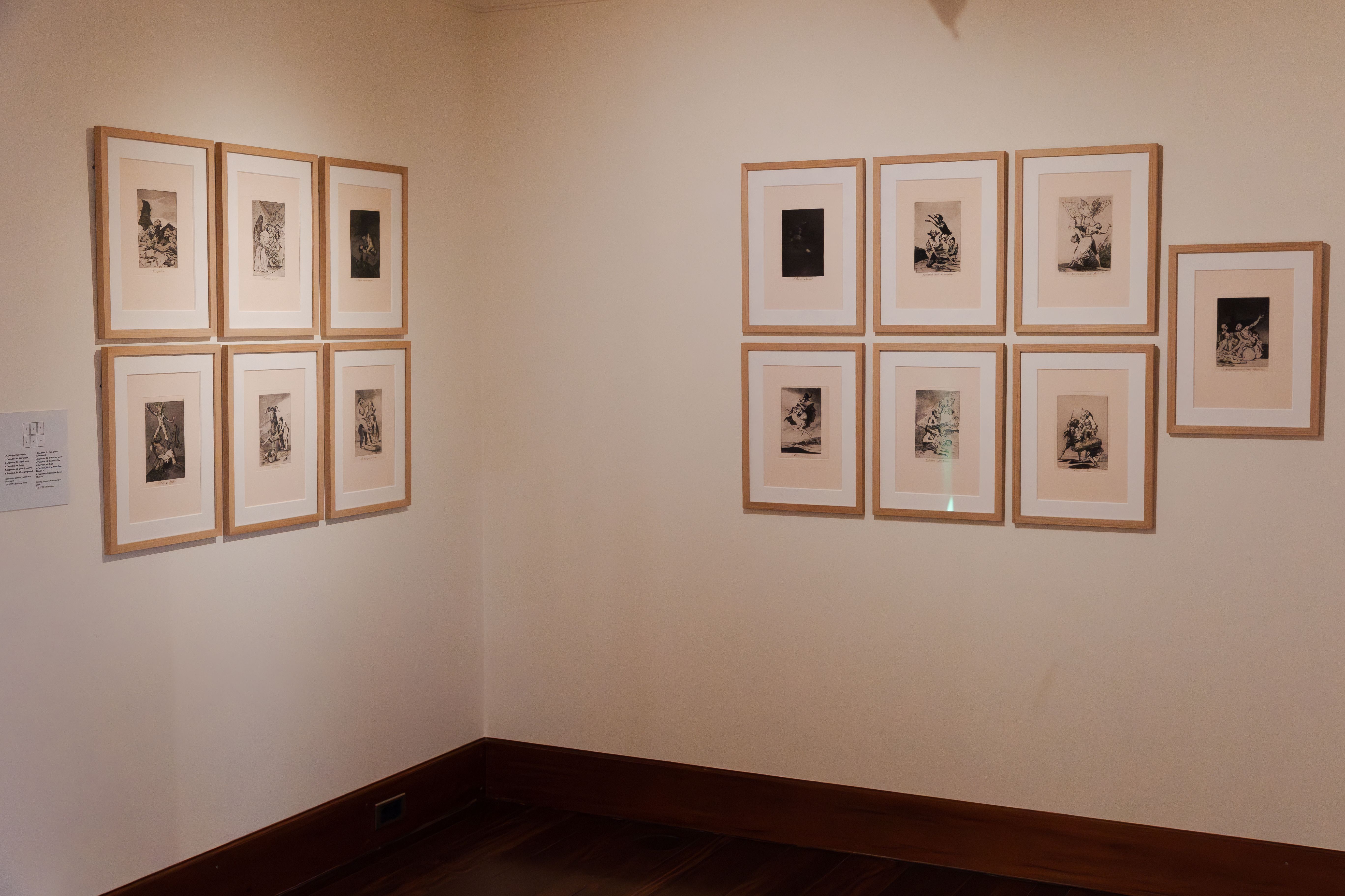 Una imagen de la sala que acoge la muestra ‘Brujería, magia y superstición en los Caprichos de Goya’. | L.N.C.