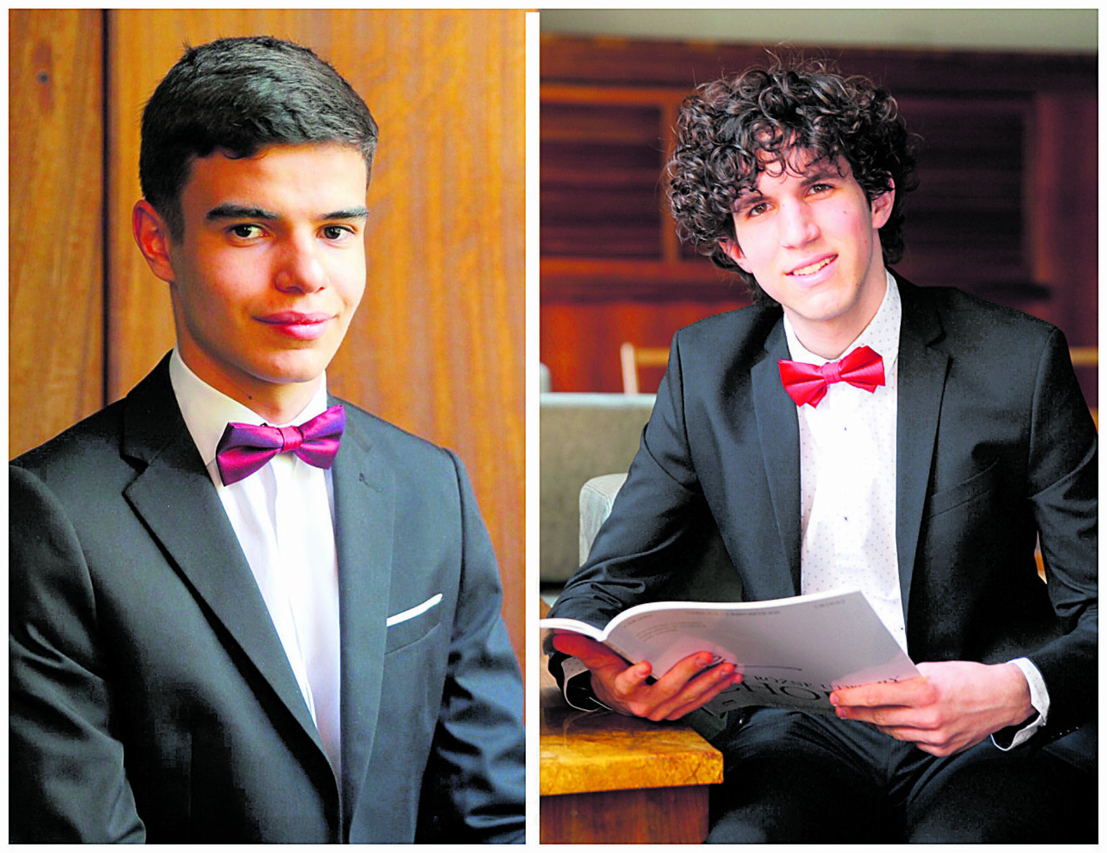 Los jóvenes pianistas Jorge Martínez y Marcos Corcoba.