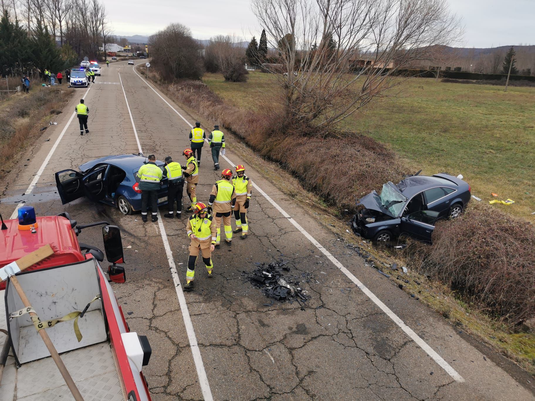 Lugar del accidente. | BOMBEROS DE LEÓN