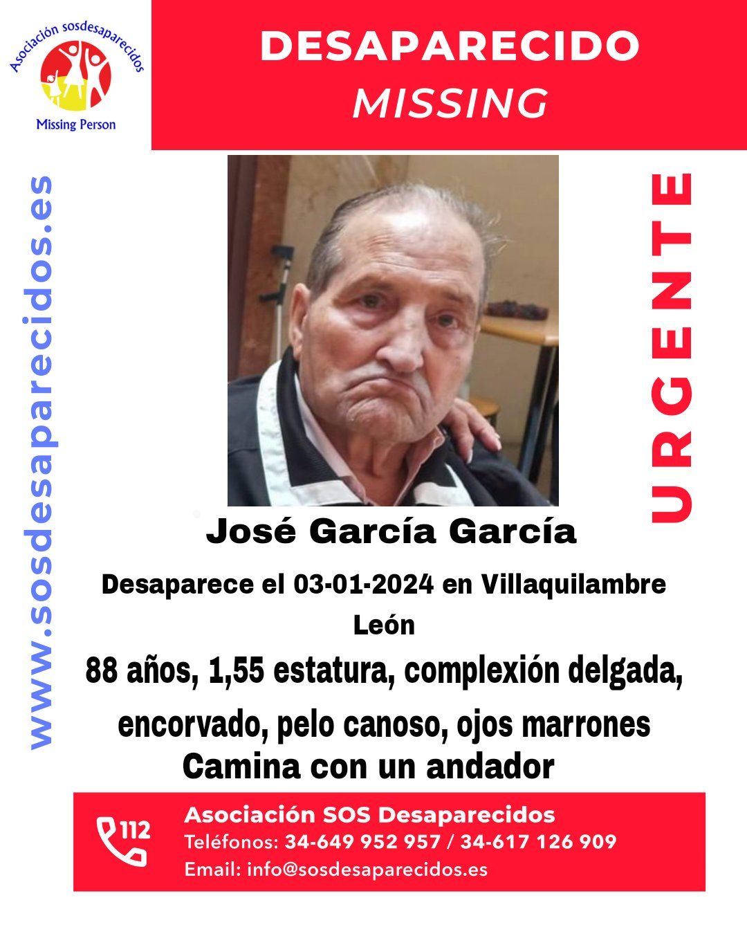 José García García había desaparecido este miércoles en Villaquilambre.