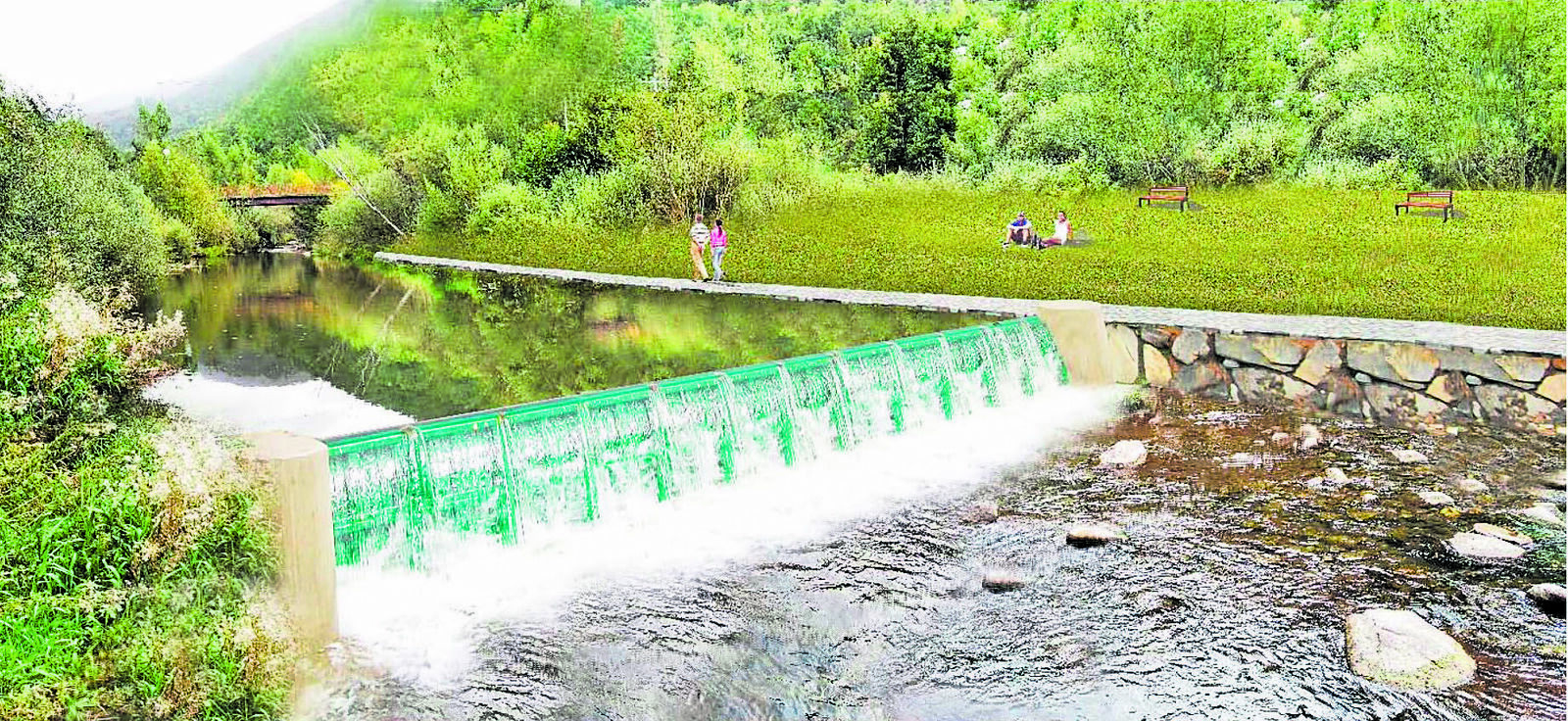 Recreación de la playa fluvial en la localidad de Villaseca de Laciana. | GOBIERNOMUNICIAPL VILLABLINO