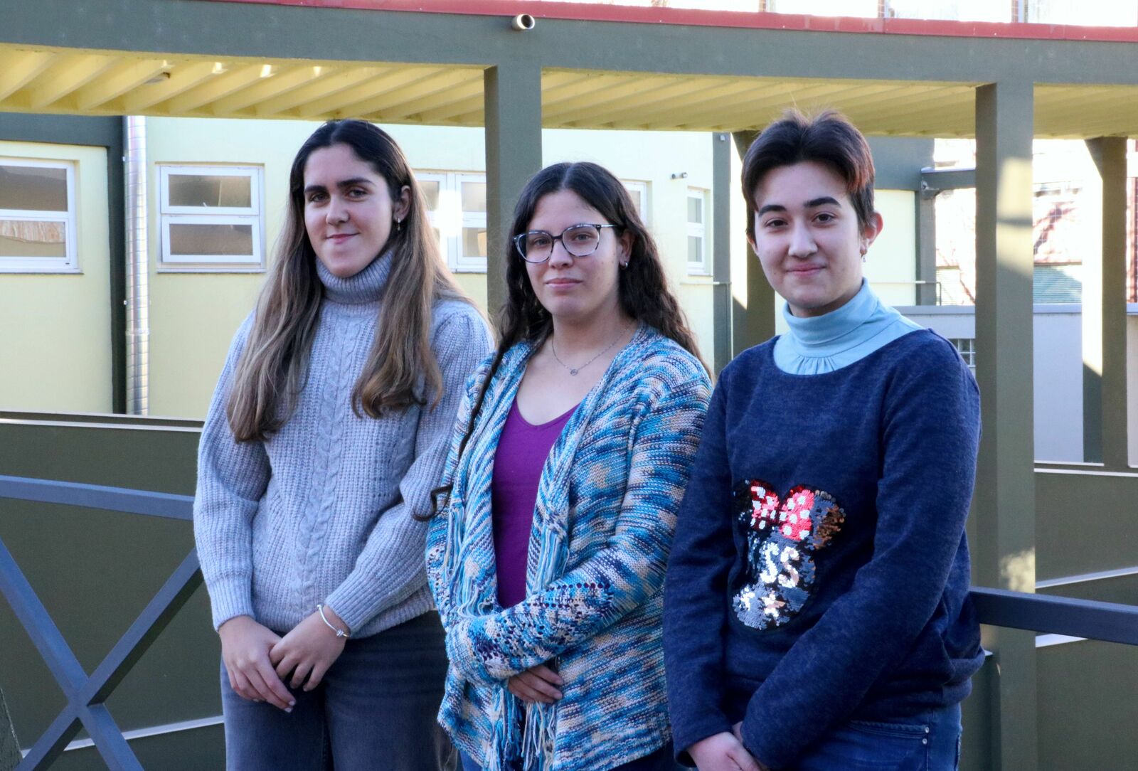 Las alumnas de la Universidad de León María García, Lucía Llamazares y Andrea Palacio. | L.N.C.