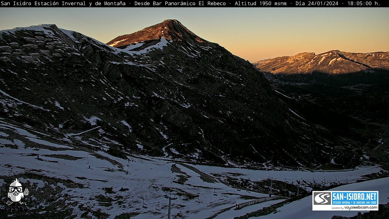 Imagen de la webcam de la estación de esquí de San Isidro. | EISANISIDRO