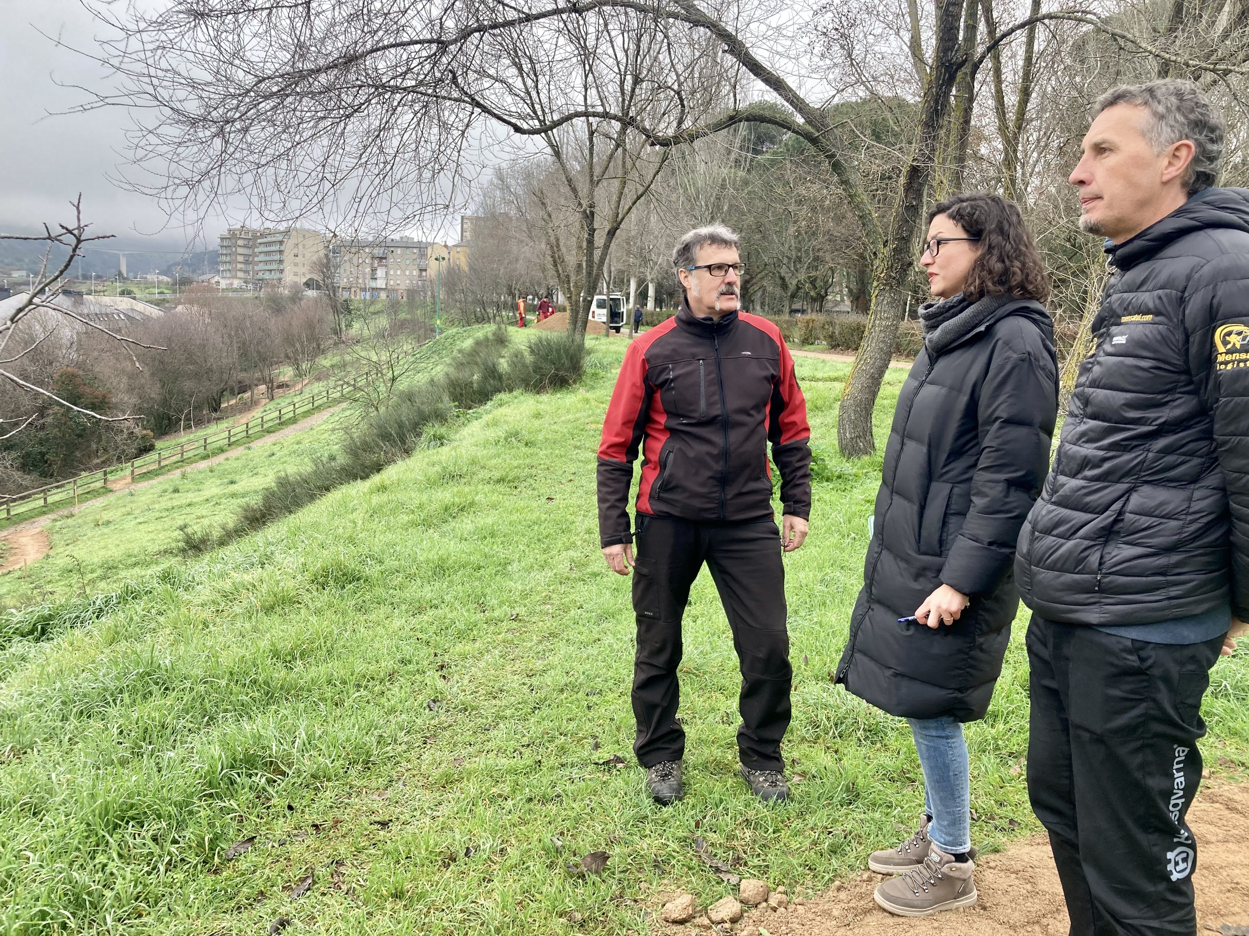 Visita a las obras del Anillo verde en el parque del Plantío. 