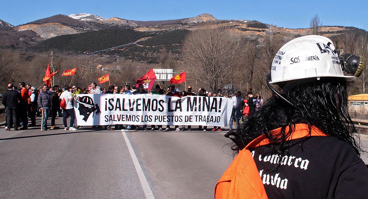 Imagen de una de las manifestaciones de trabajadores de la Hullera. | ICAL