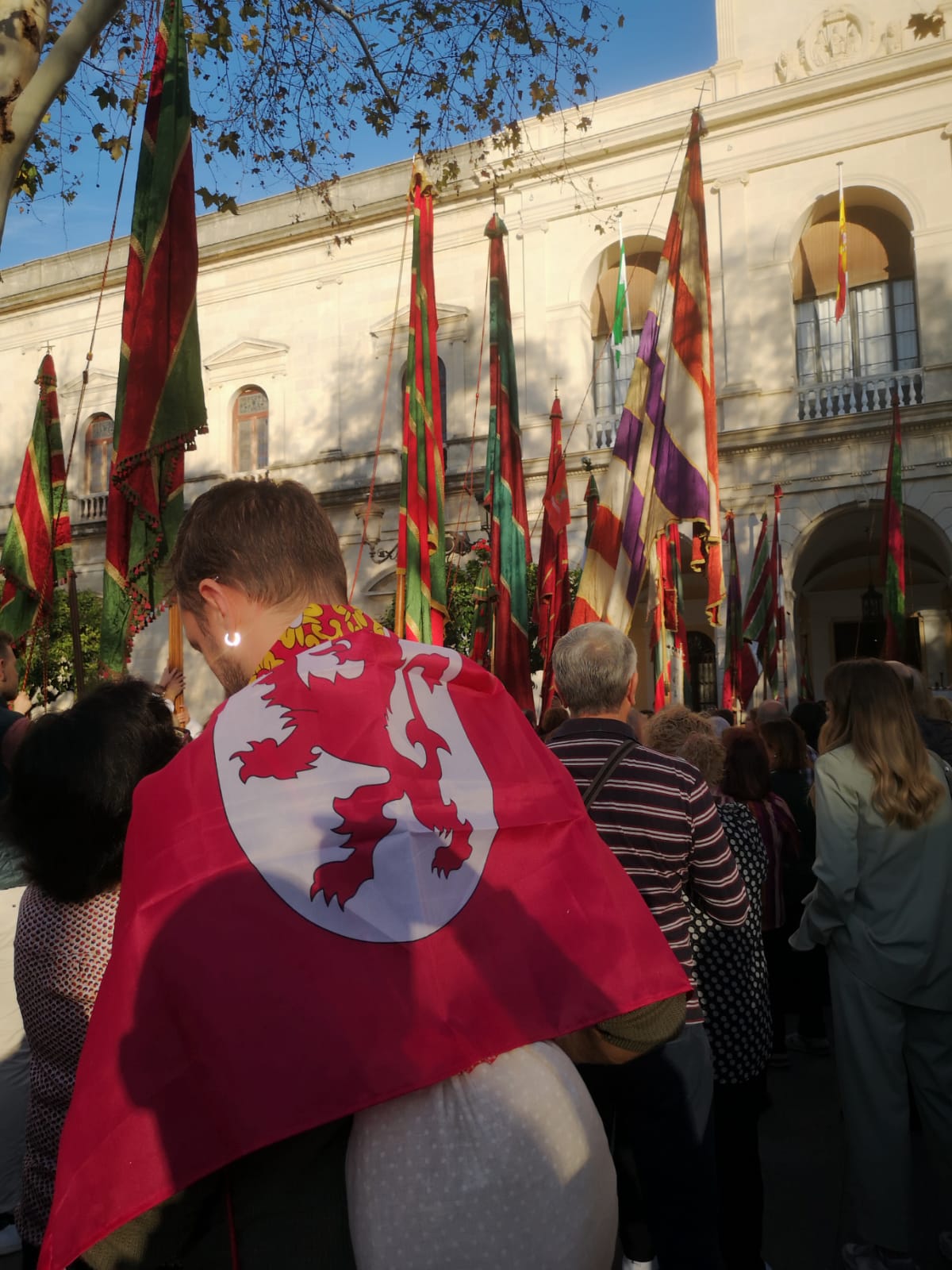 Un momento del desfile de  pendones. | L.N.C.