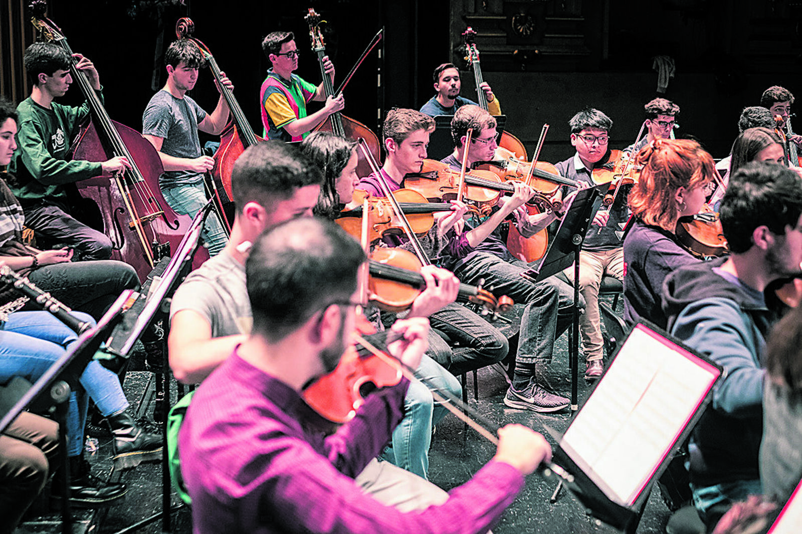 Componentes de la Orquesta Sinfónica JMJ, agrupación que nace con motivo de la Jornada Mundial de la Juventud celebrada en Madrid en 2011. | L.N.C.