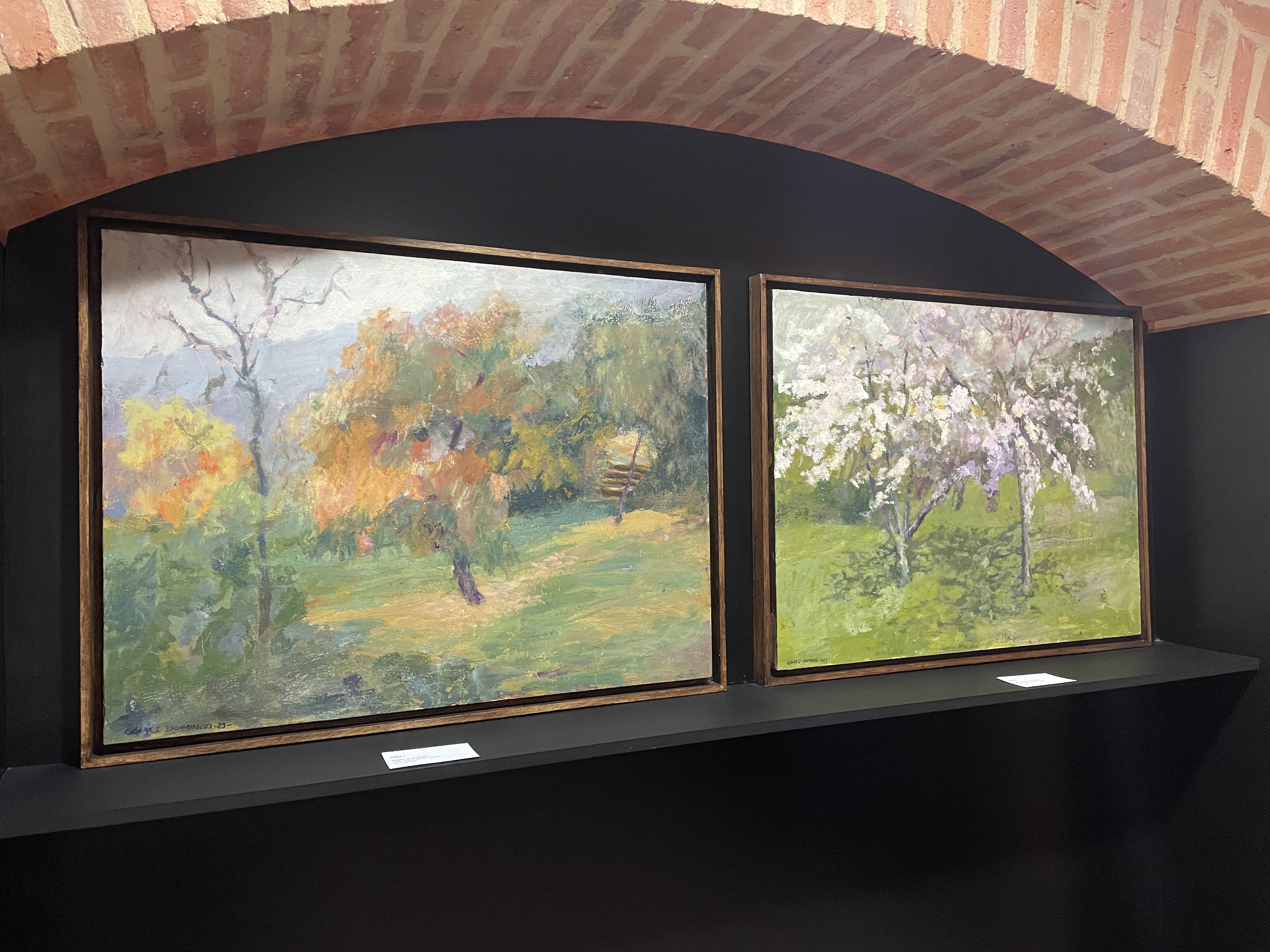 Dos de las obras de Luis Gómez Domingo en la exposición. | Javier Fernández