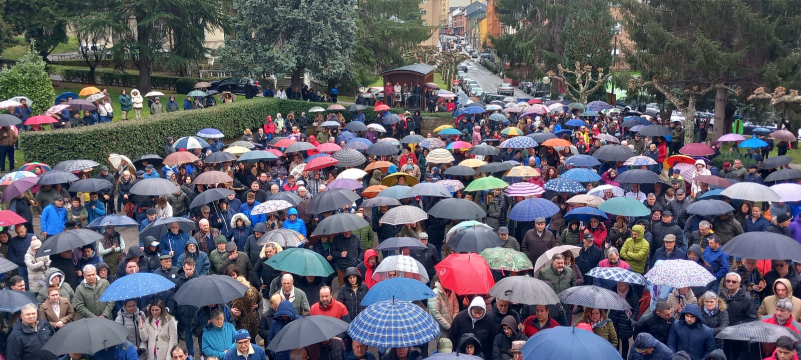 Protesta en Villablino este jueves. |L.N.C.