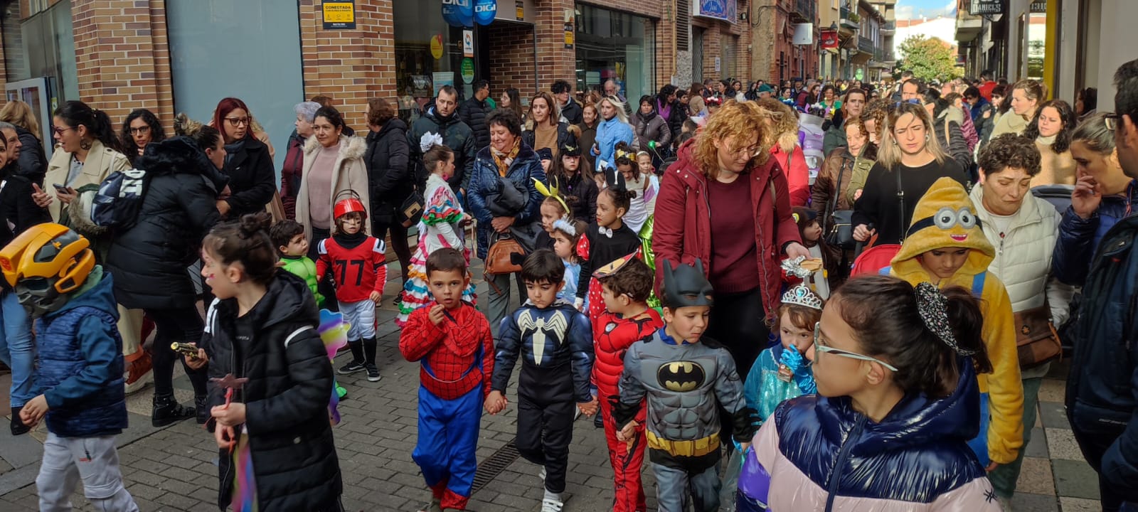 Un momento durante el desfile infantil de Carnaval de Valencia de Don Juan. | L.N.C.