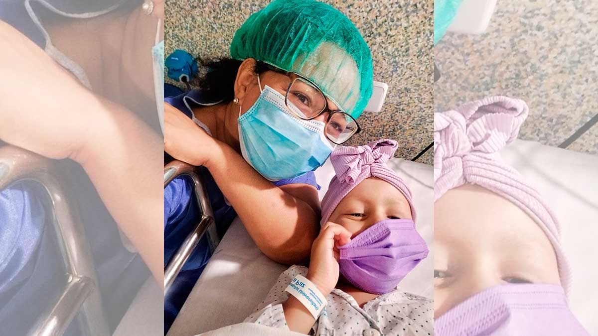 Denisse Guerrero y su hija Aitana, quien tiene diagnosticado Sarcoma de Edwig desde los cuatro años. | L.N.C.