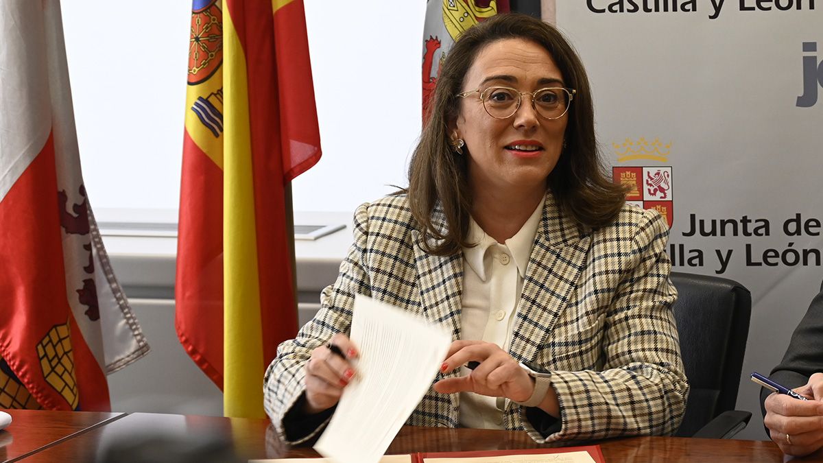María González Corral ha visitado León este viernes. |SAÚL ARÉN