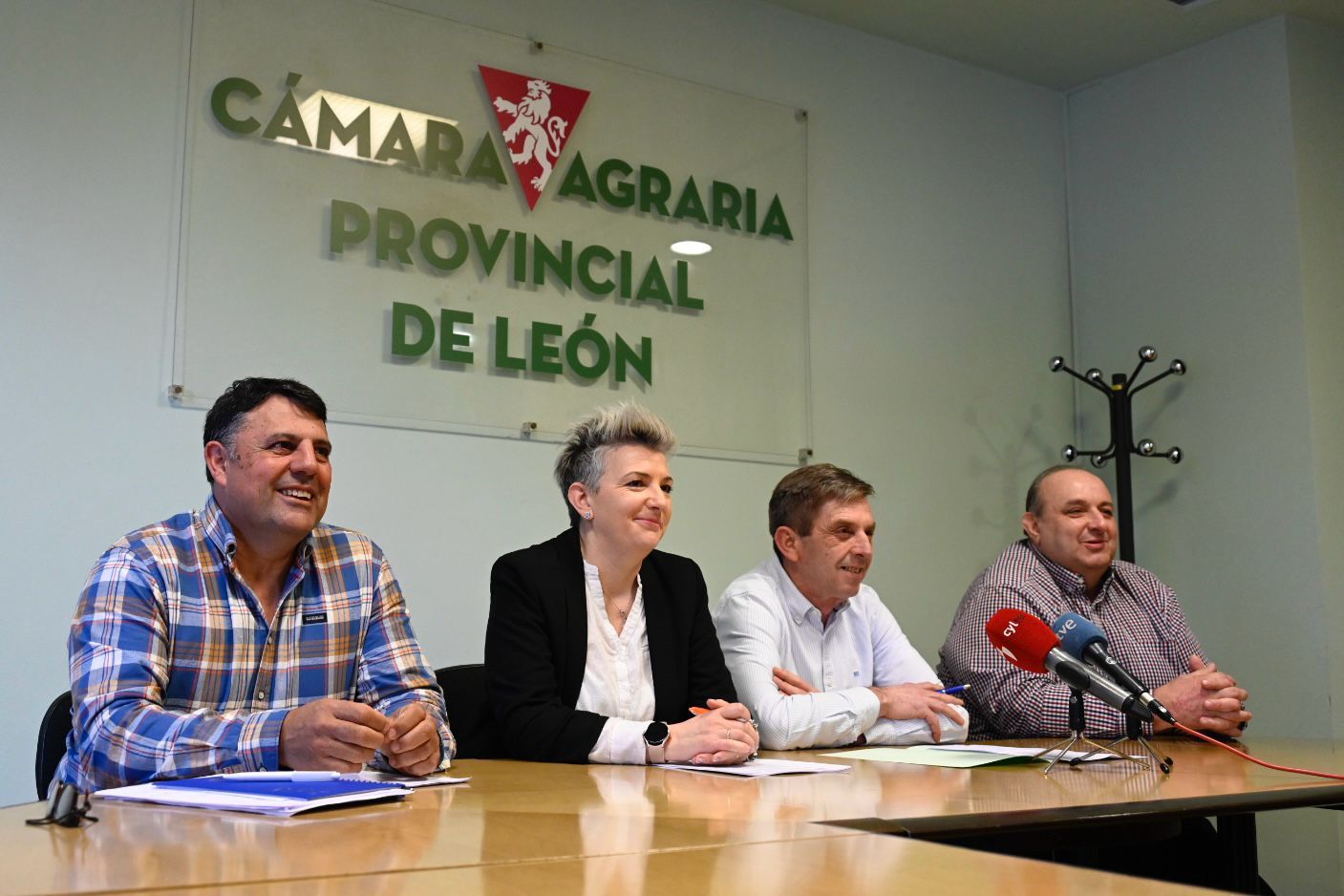 Castellanos, Castro, García y Rodríguez durante un momento de la rueda de prensa de esta mañana. | Saúl Arén
