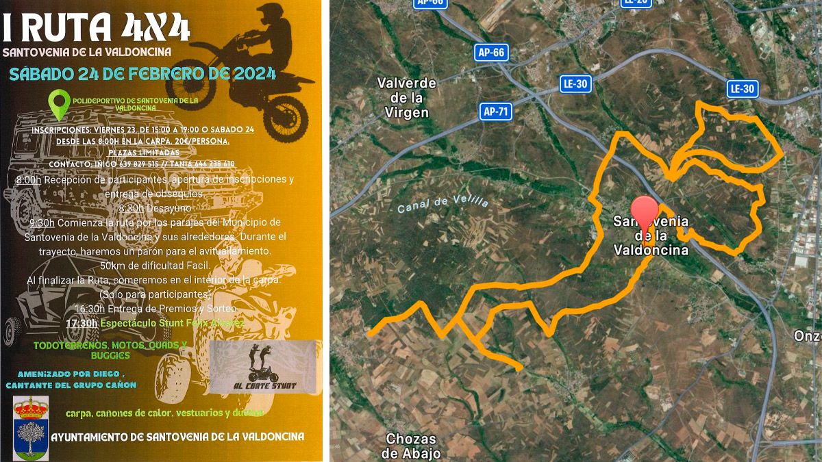 Cartel de la ruta e itinerario que realizarán los participantes de esta cita. | L.N.C.