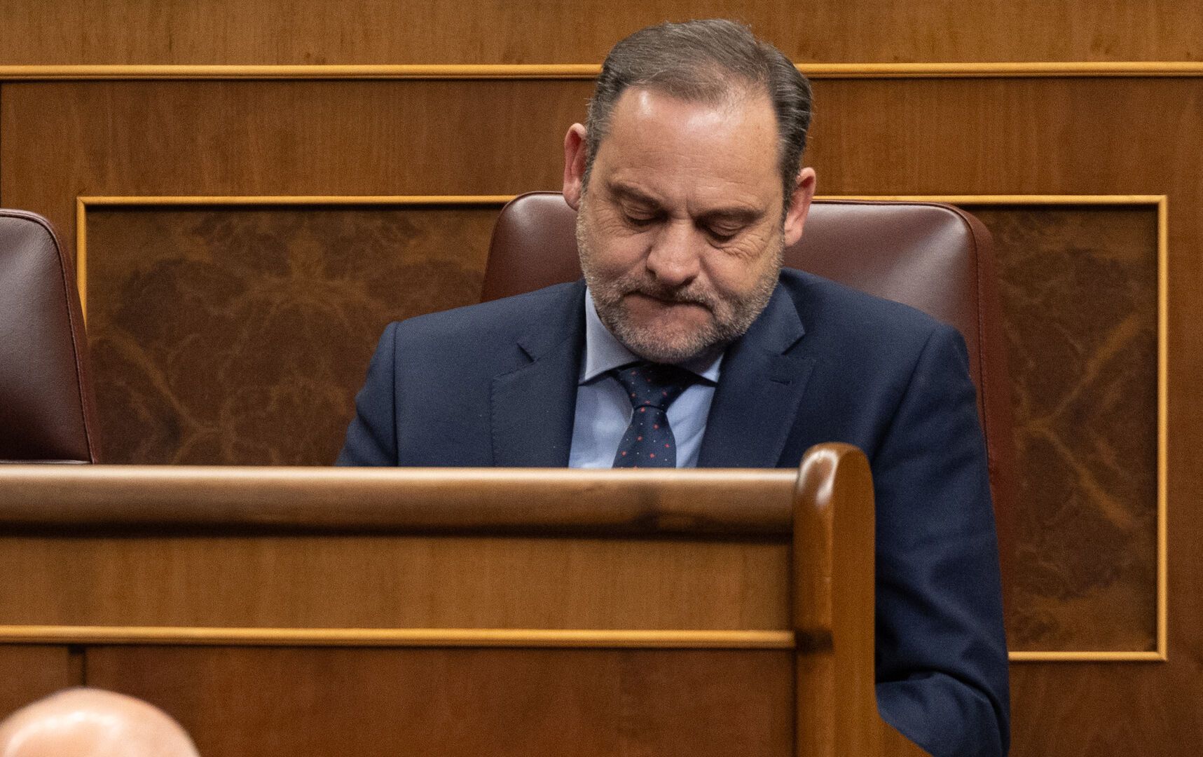 El exministro José Luis Ábalos en su escaño de diputado del Congreso. | EUROPA PRESS