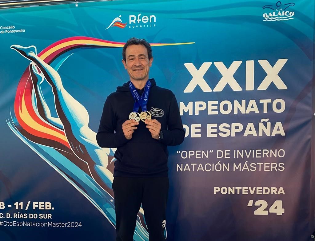 Enrique Sánchez en el Campeonato de España Máster de Pontevedra. | L.N.C.