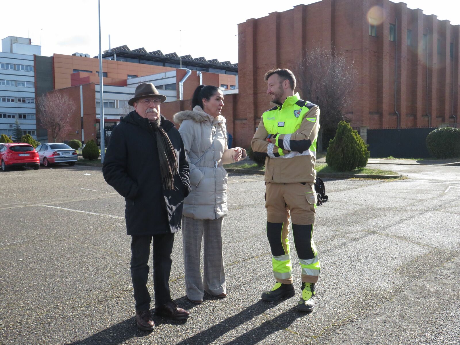 Simulacro de accidente de tráfico.