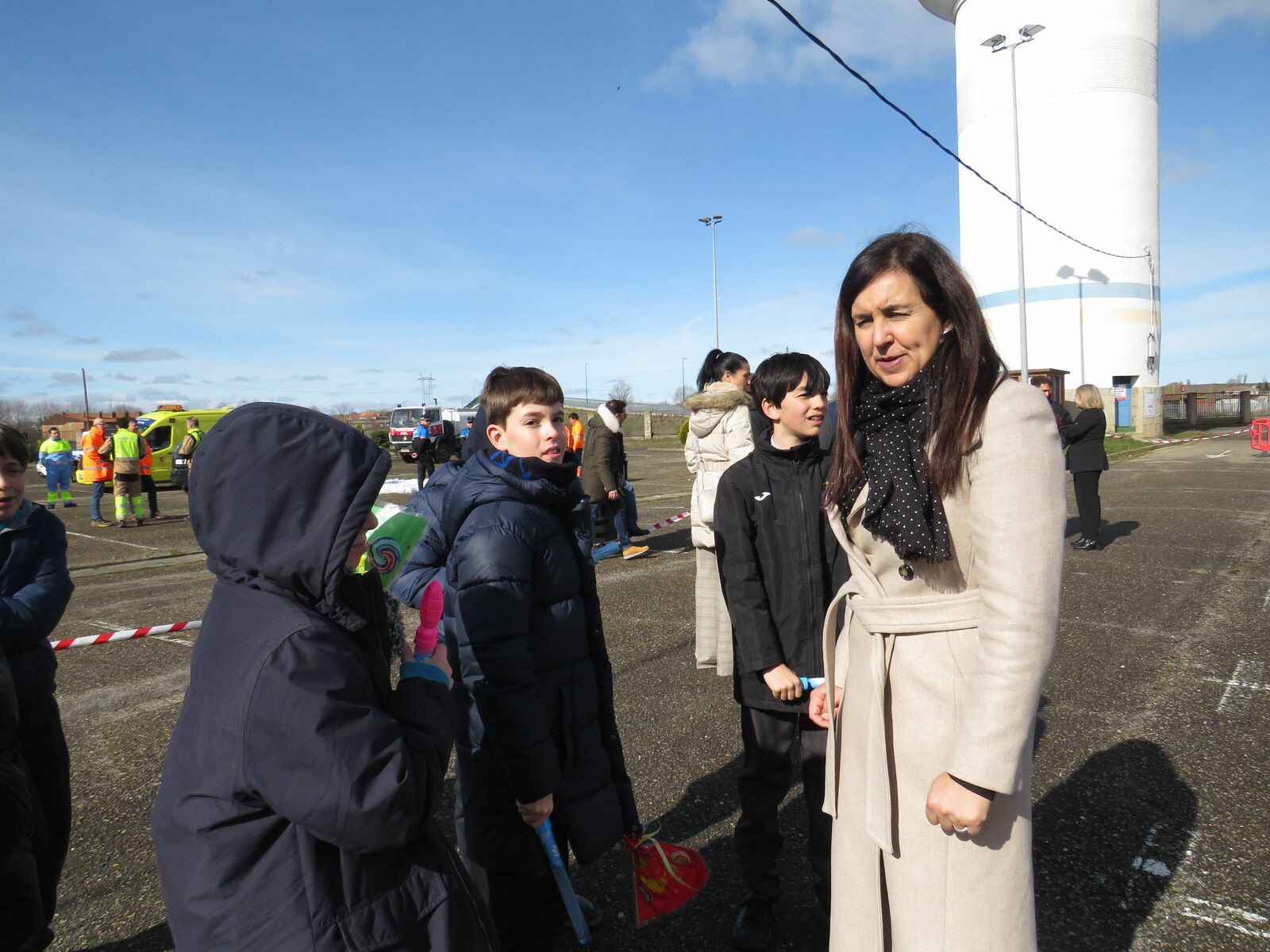 Simulacro de accidente de tráfico.