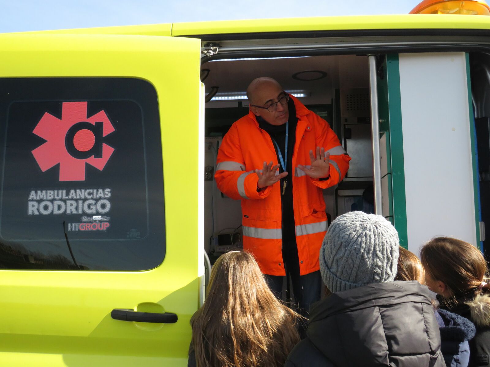 Simulacro de accidente de tráfico.