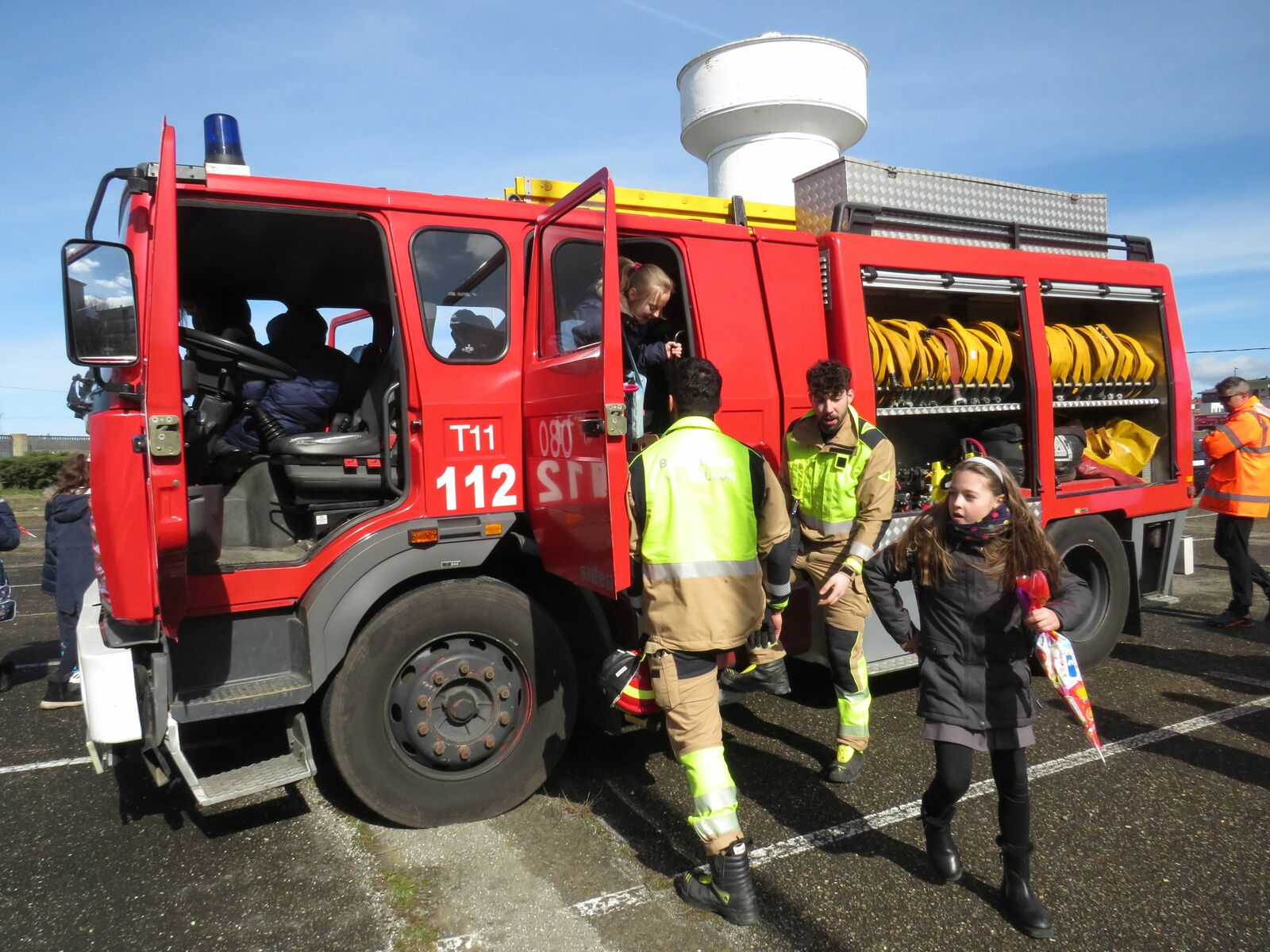 Simulacro de accidente de tráfico.