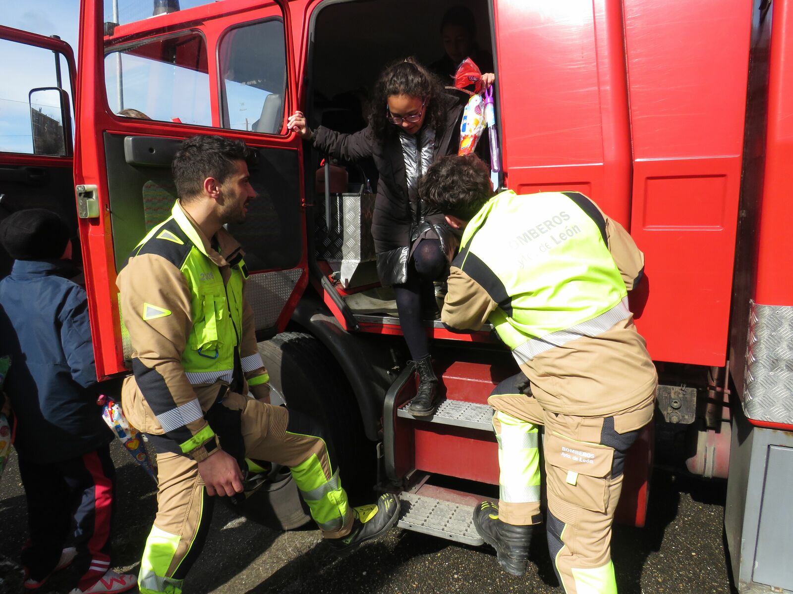Simulacro de accidente de tráfico.